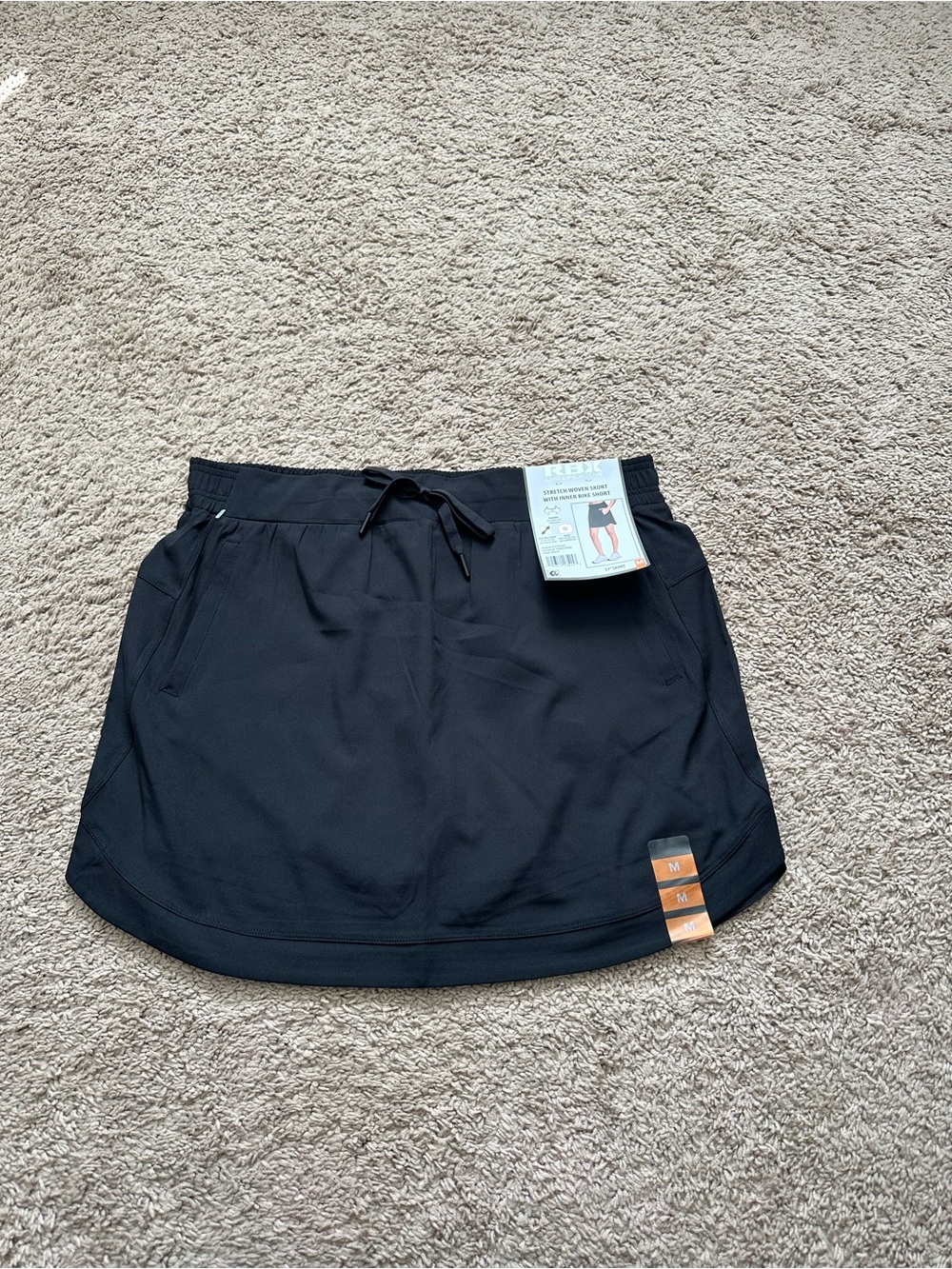 RBX 17” Black Prime Hit The Course Skort Size M